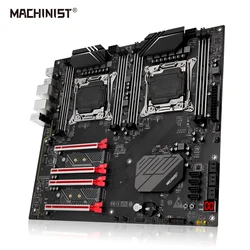 MACHINIST X99 D8 MAX Motherboard Dual LGA 2011-3 Support Xeon E5 V3 V4 Processor DDR4 ECC Desktop Memory SATA 3.0*10 M.2 NVME