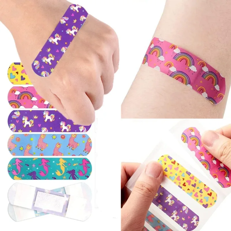 

50pcs/set Cartoon Band Aid Kawaii Mermaid Pattern Plasters for First Aid Wound Dressing Patch Adhesive Bandages Woundplast