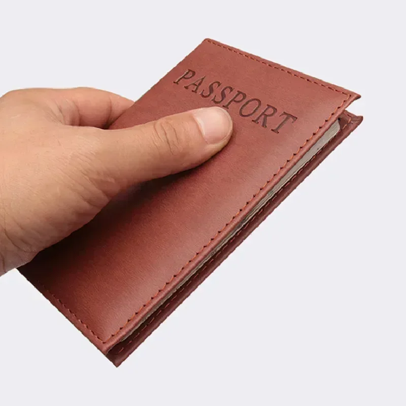 High Quality English PU Leather Passport Covers Document Cover Travel Passport Holder ID Card Passport Holder Travel Acceessory view 2