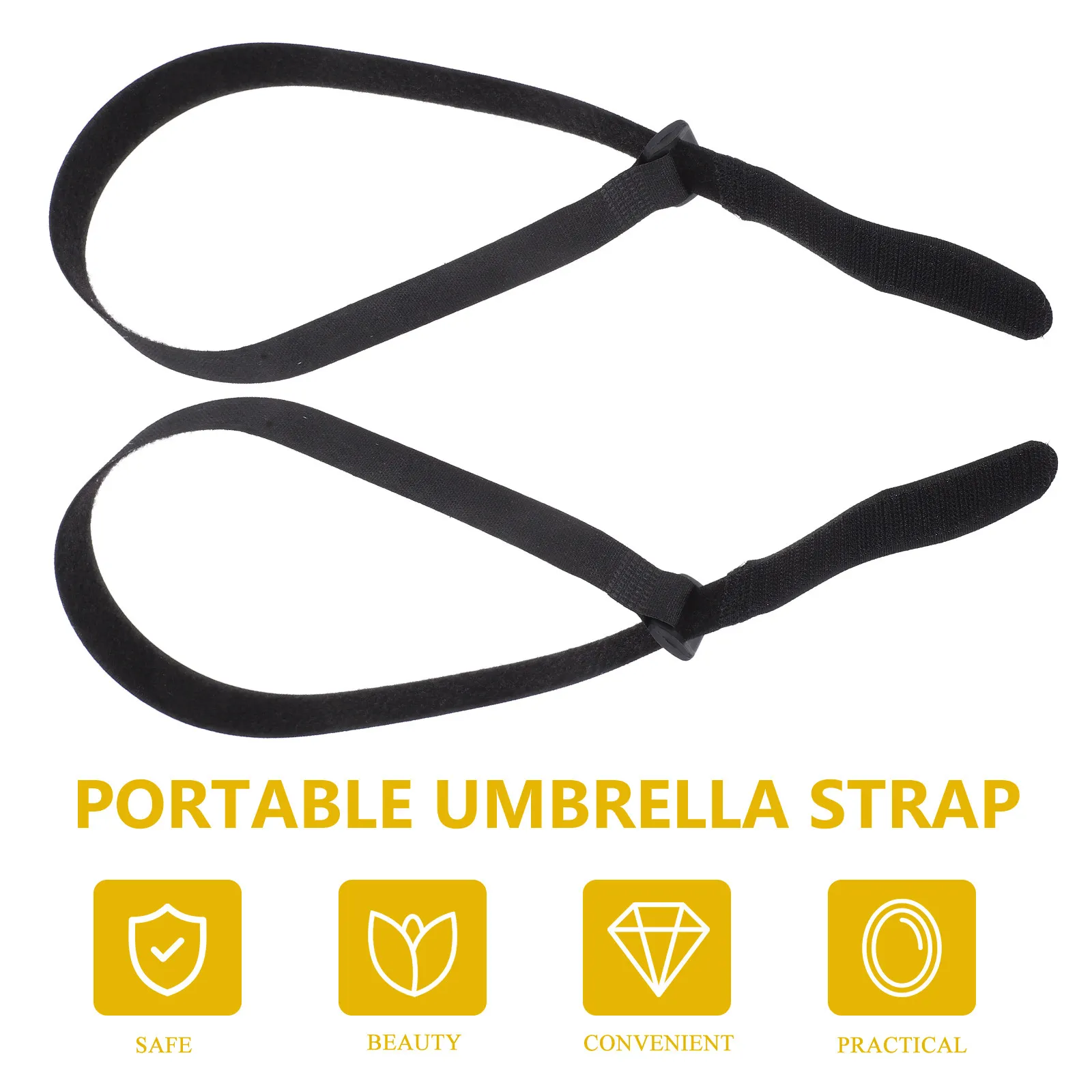 6pcs Black Adjustable Patio Umbrella Straps 25x600mm,Reusable Tie Down Straps,Outdoor Umbrella Securing Straps for Garden