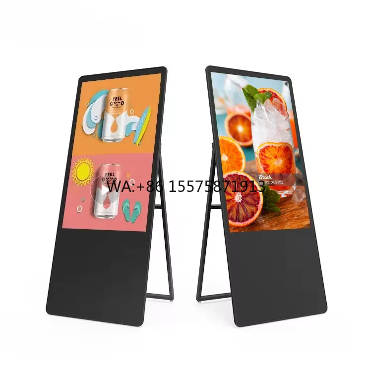 4K UHD Indoor Digital Poster Display Screen Shopping Mall Use Standing LCD Advertising Player with Animation Function