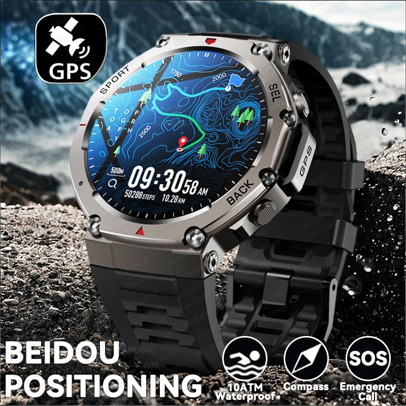 Brand New GPS Smart Watch 2025 for Xiaomi Samsung Military Smartwatch Men 10ATM Waterproof 170 Sport Modes Built-in GPS BT Call