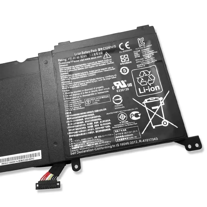 C32N1415 Laptop Battery for ASUS ZenBook Pro UX501 G501VW G501JW UX501JW UX501LW UX501VW N501VW 0B200-01250000 11.4V 96Wh