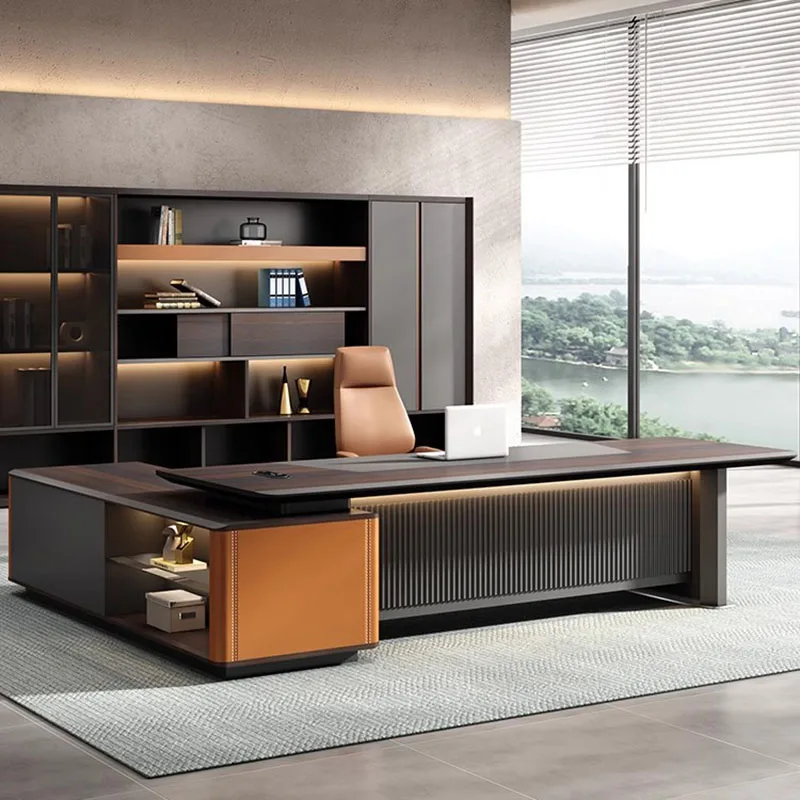 Minimalist Boss Office Desks Conference Drawers Storage Luxury Modern Work Desk Workstation Scrivania Ufficio Office Furniture