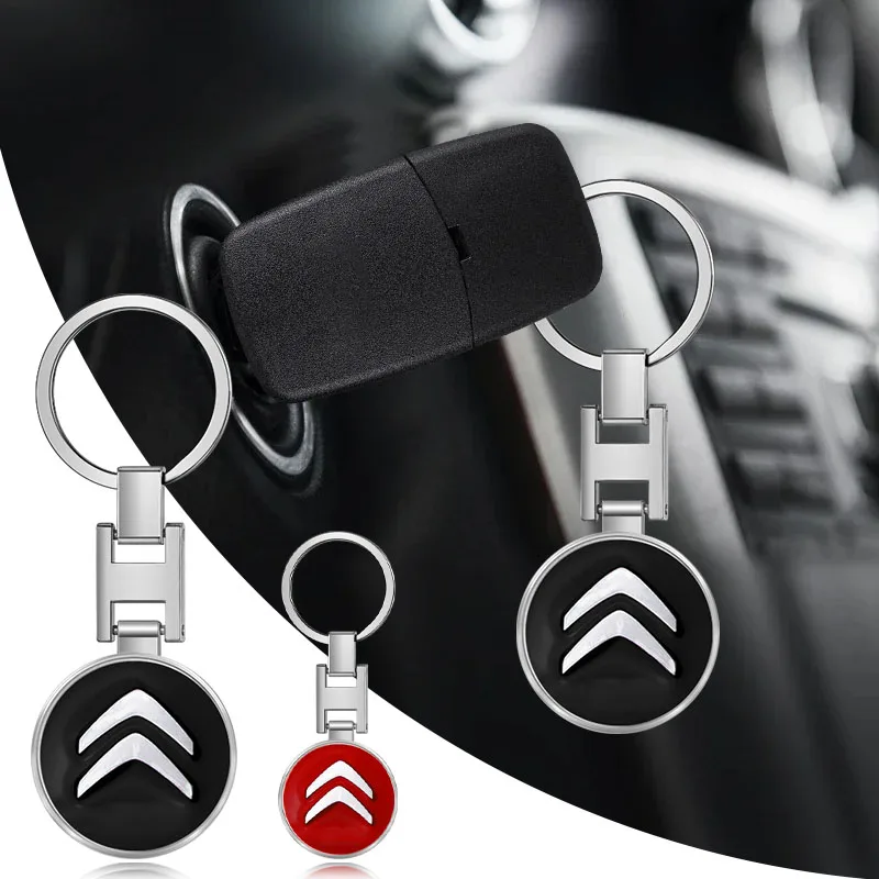 1Pcs Car Emblem Keychain Styling Key Ring for Citroen C4L DS3 DS4 DS5 DS5LS DS6 DS C1 C2 C3 C4 C5 C6 C8 Car Stickers Accessories