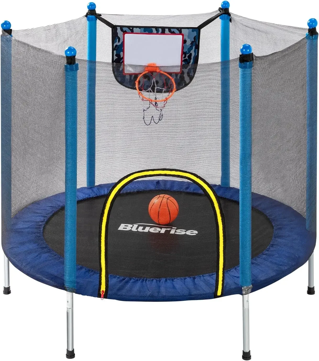 Trampoline 55IN 6FT 8FT 12FT Outdoor Indoor Trampoline for Kids Outdoor Play for Kids Trampoline Basketball Hoop Attach