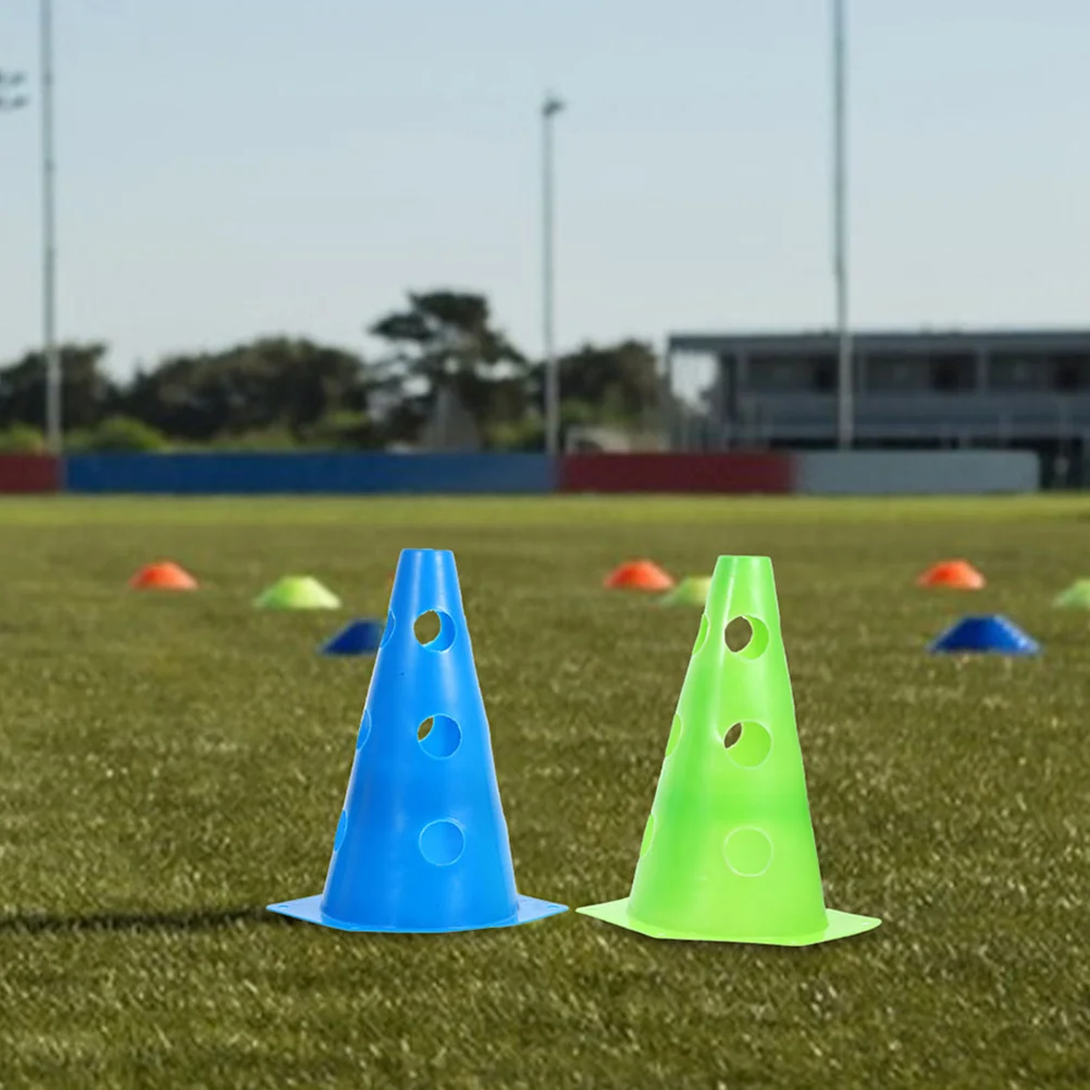 

12 Pcs Football Cones Driving for Training Orange Safety Hollow Out Pe Parking Soccer Sports Agility Hurdles