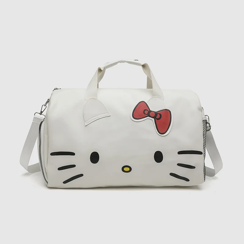 Hello Kitty Torba materiałowa o dużej pojemności, ręczna torba na siłownię Anime, torba podróżna Crossbody, wszechstronna torba na ramię i Crossbody