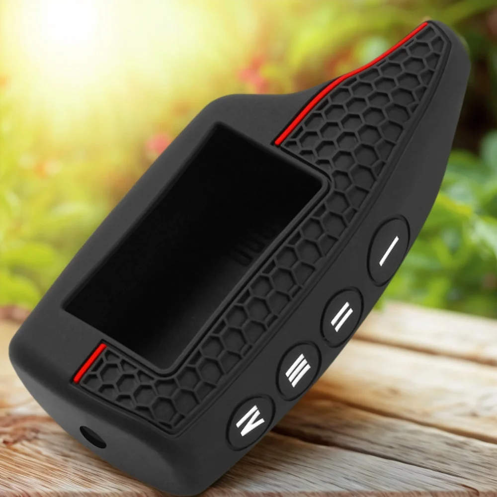 New Style 4 Buttons Remote Silicone Case Two Way Car Alarm lcd 2015 Case Key Chain Cover For M5/6/9 Scher-khan Magicar 5