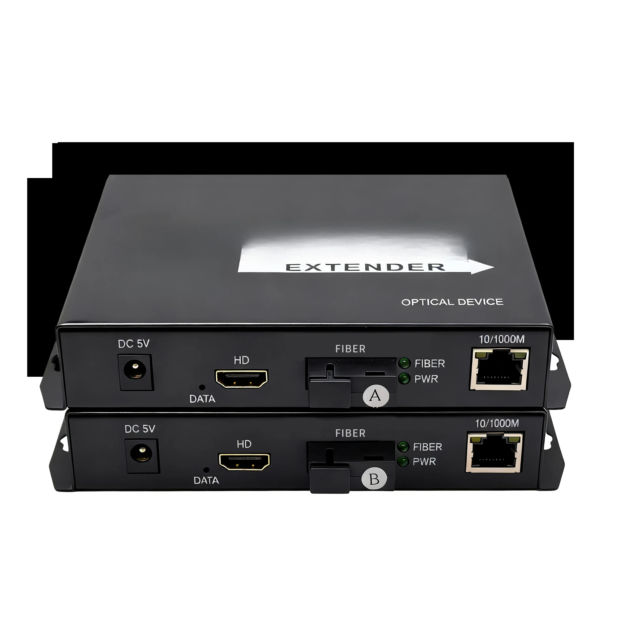 1080P Fiber Optic Extender with Ethernet 1080P Video +Gigabit RJ45 Over SC Single Mode Fiber 20KM  Fiber Extender