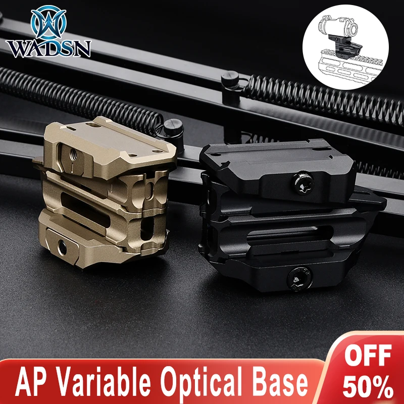 

Tactical Airsoft AP Variable Optical Adjustable Height Metal Base For 20mm Picatinny Rail T1 T2 Red Dot Aiming Scope Accessories