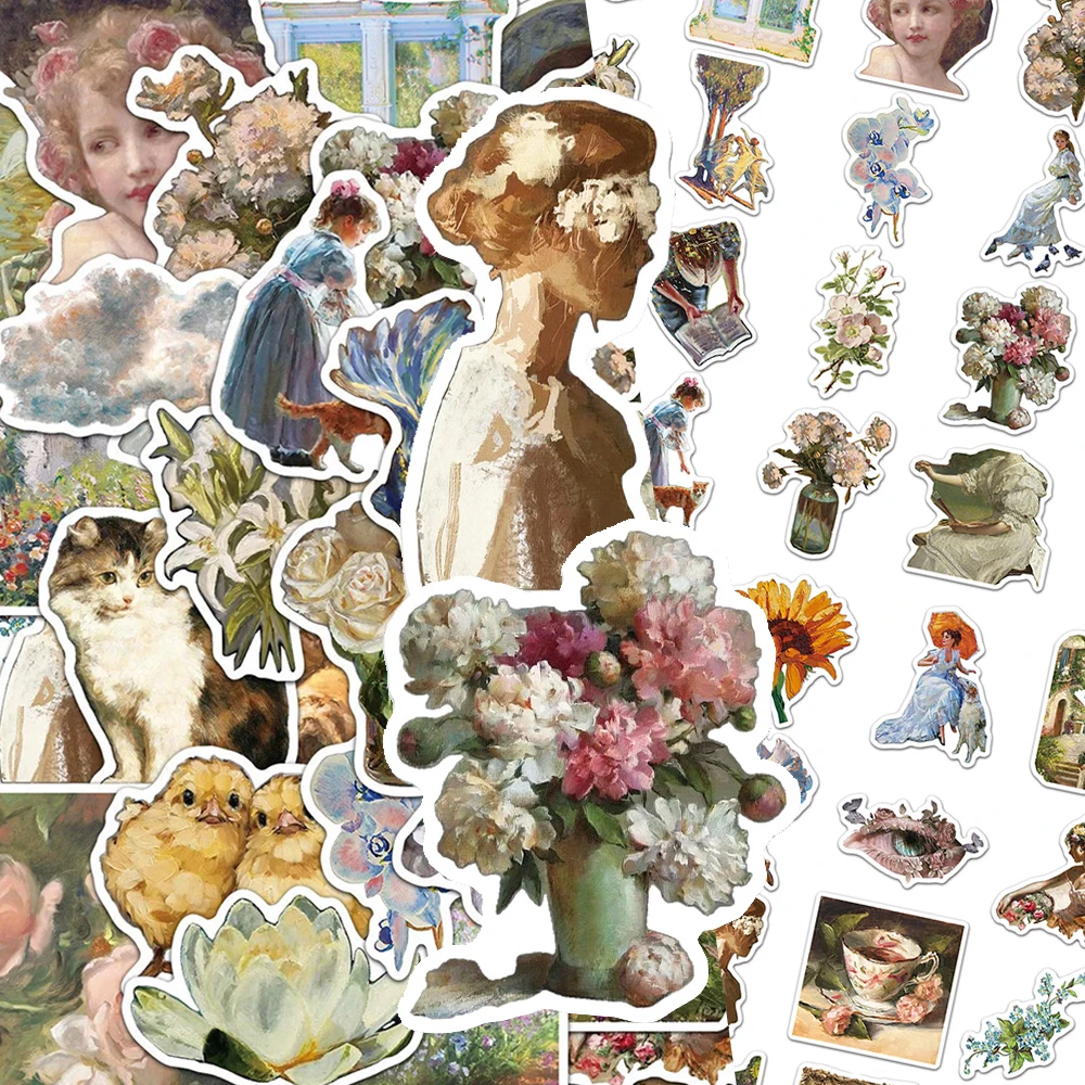 10/30/50 قطعة النفط اللوحة الفن الجمالية ملصقات Vintage الكتابة على الجدران الشارات لعبة Skateboard بها بنفسك سكيت الهاتف دفتر سيارة ملصق الديكور #1