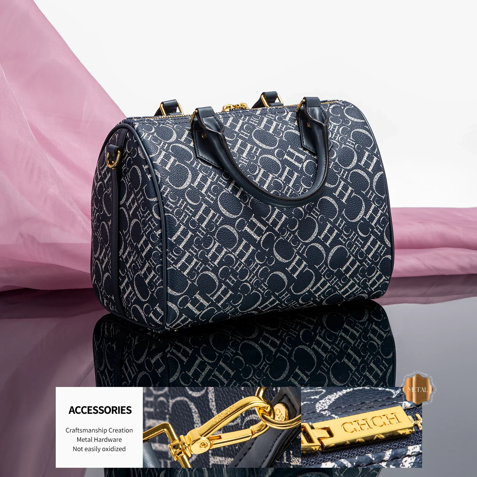 

Fashionable Retro Letter Design Handbag, Business Commuting Office Women's New Single Shoulder Handbag