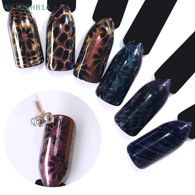 1Pc Doppio Attacco Fiore Multifunzionale Cat Eye Magnete Plum Blossom Forma Stripe Griglia Per Unghie Artistiche Magnetiche Penna Gel UV Nail Art