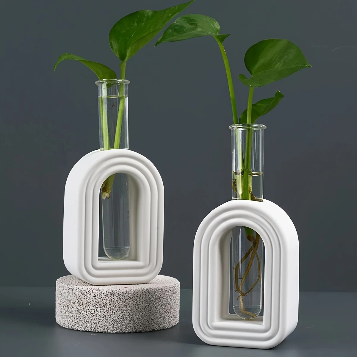 Resin Silicone Mold, Arched Hydroponic Flower Pot Silicone Mold, DIY Hydroponic Test Tube Planting Pot, Plaster Casting Mold,