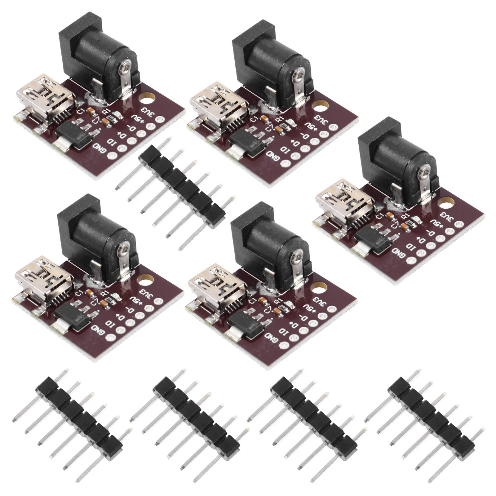 

5Pcs Digital Power Module Safe Use Overload Protection Easy Installation Durable USB Charging Module Durable Power Supply Board
