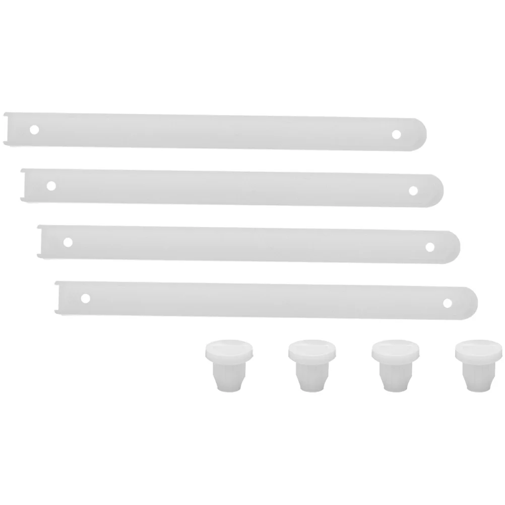 

4 Pcs Drawer Slides Heavy Duty Dresser Drawers Guide Rail Plastic Furniture White