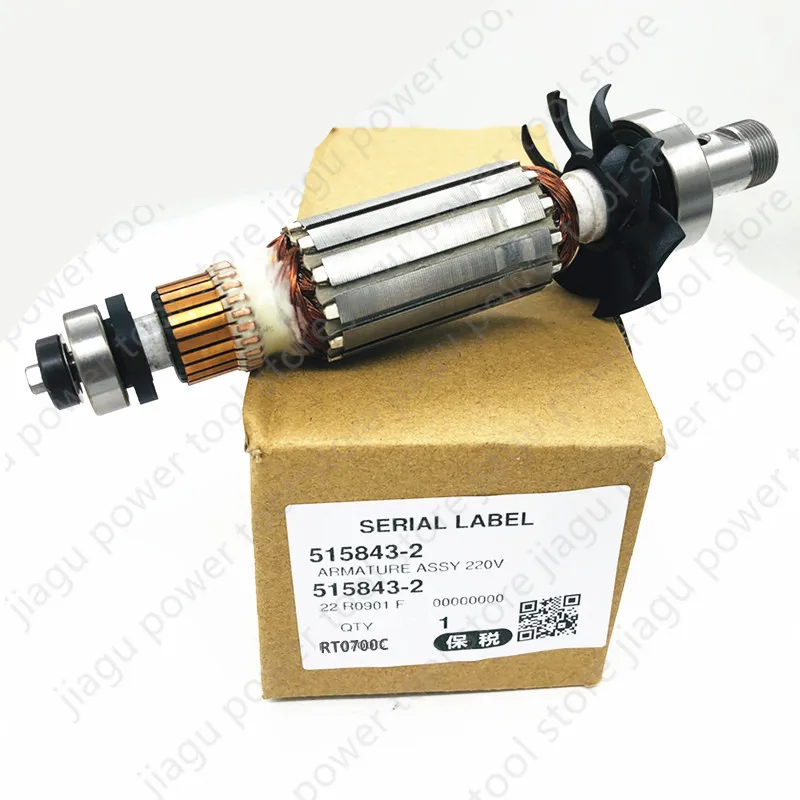 AC220-240V Armature Rotor Anchor Replace For Makita RT0700C 515844-0 518802-5 515843-2