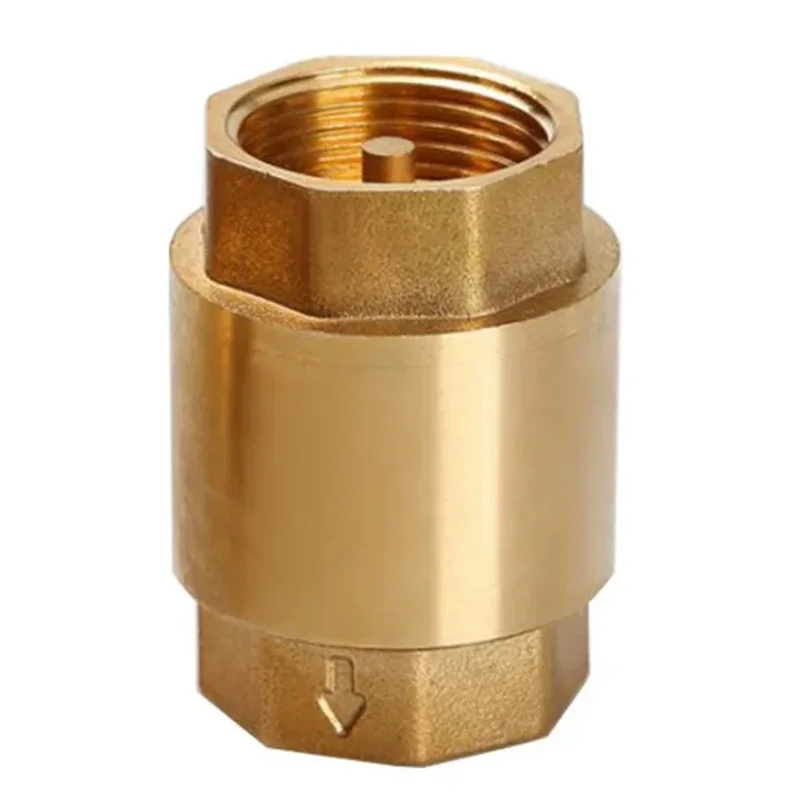 1/2" 3/4" 1-1/2" Female Thread NPT Brass Thread In-Line Spring Check Valve One-Way Anti Backflow Valve Water Control Float Valve