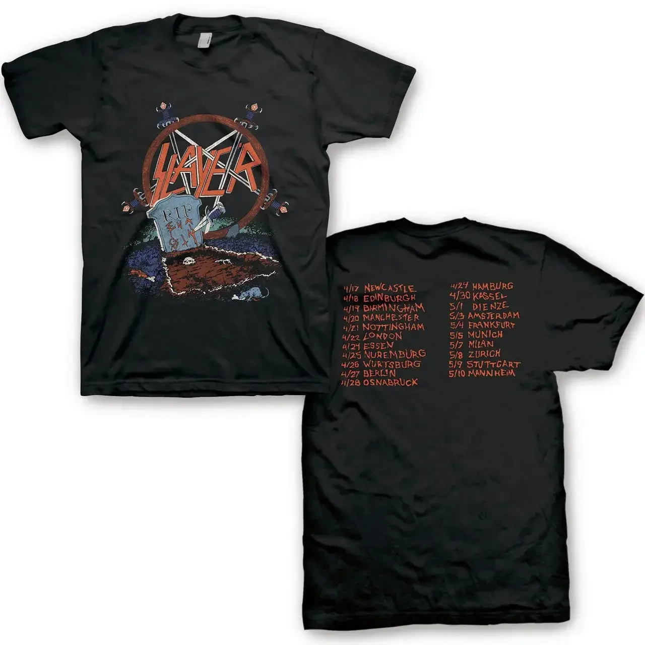 Slayer Open Grave Tour T Shirt