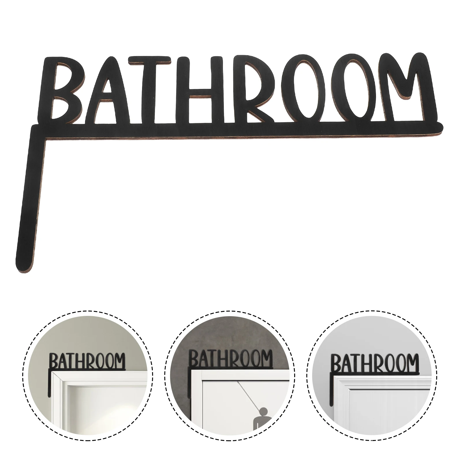 

Bathroom Decorations Wood Farmhouse Style Vintage Door Wall Sign Unique Craftsmanship Durable Wooden Restroom Signs Home Funny