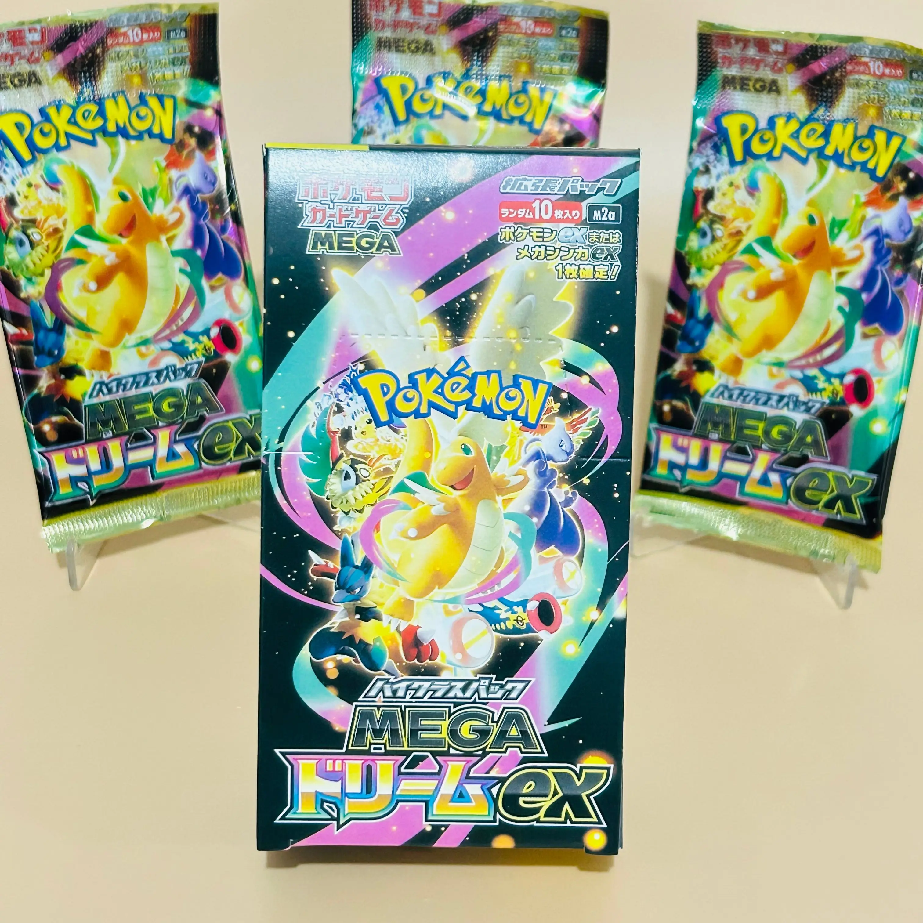 DIY Pokemon M2a Booster Pack 10 Cards Holographic Texture Cards JP Version Collectible Grade Classic Anime Game Collectible TCG - view 2