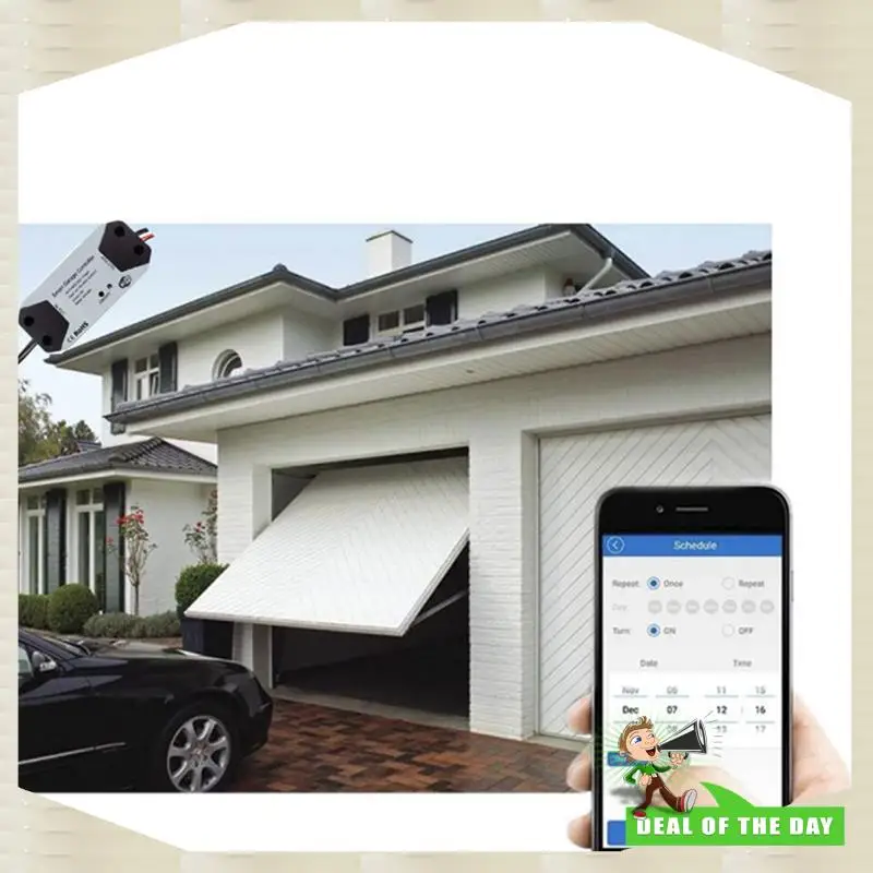 Consegna in 24 ore Interruttore Wifi Garage intelligente Wifi automatico Smart Home per Alexa Google Home App Smartlife Tuya Nessun hub richiesto Us