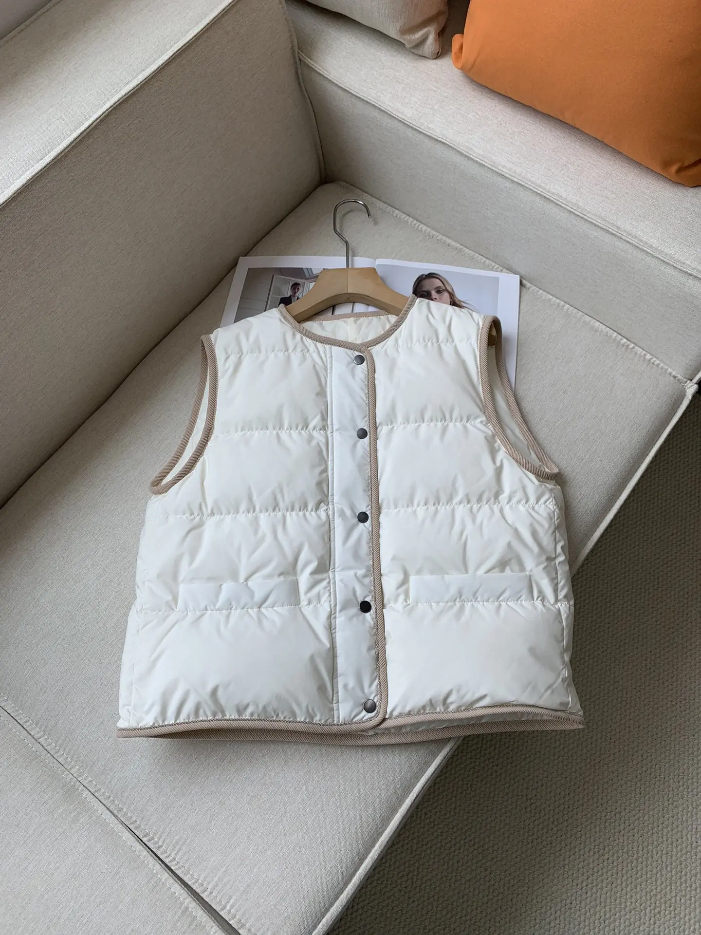 New Autumn And Winter Down Vest For Women Short Loose Thin Goose Down Vest Outer Wear Waistcoat Jacket