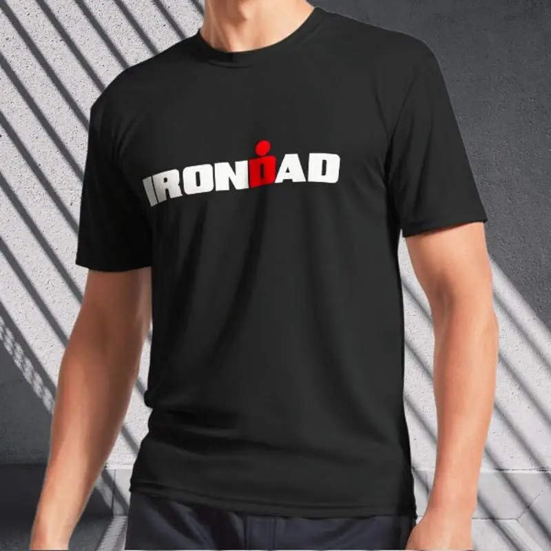 IronDad, Triathlon Dad, Triathlete Daddy Logo Men's T-Shirt Funny Size S to 5XL