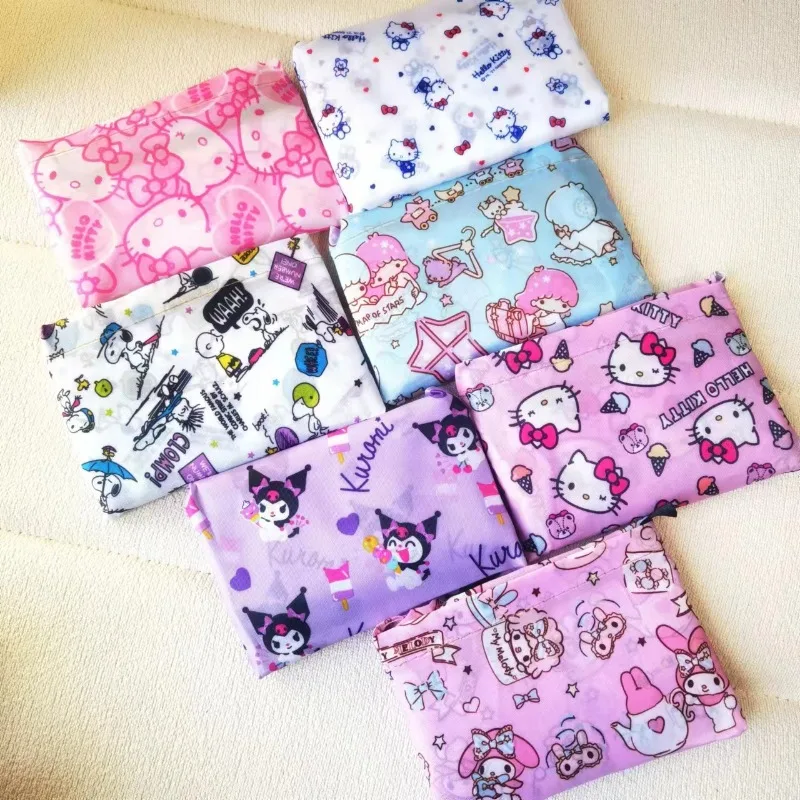 

Kawaii Hello Kitty Storage Bag Girl Gift Anime Women Accessories Large Capacity Lightweight Supermarket Shopping Bag Wholesale