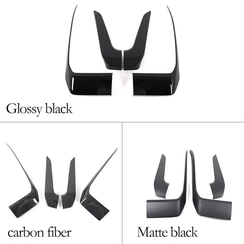 Imagen 2 del producto Para Mitsubishi L200 Triton 2019-2023 ABS negro tira embellecedora de rejilla central delantera de coche accesorio de tira embellecedora de rejilla central delantera