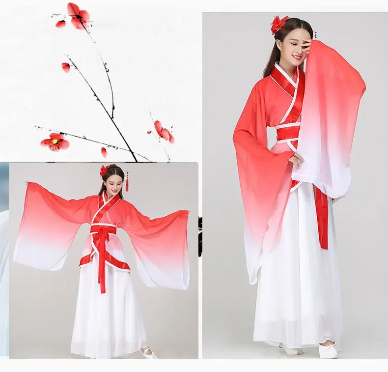 Retro style women's clothing, ancient Hanfu improvement, student Chinese style suit