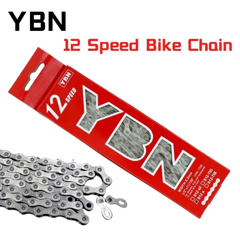 

YBN 12S Bicycle Chain 12V Derailleur 126 Links S12S MTB Mountain/Road Bike Chains With Misssinglink