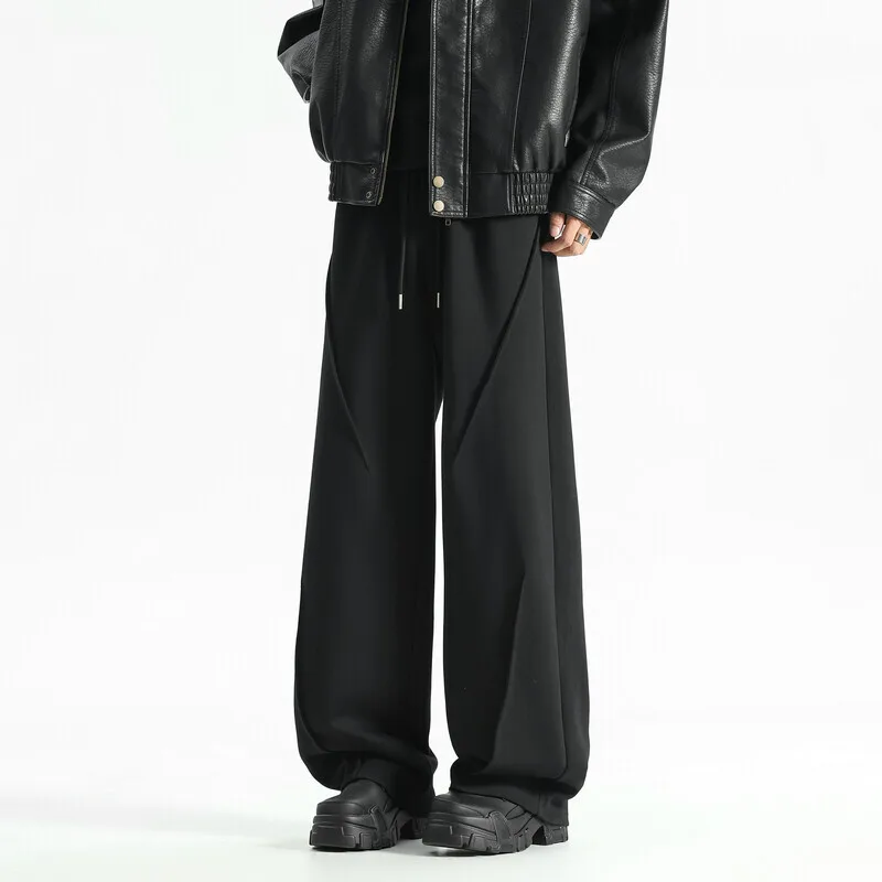 Black Casual Pants Men Oversized Wide Leg Pants Men Grey Sweatpants Streetwear Loose Joggers Sports Pants Mens Trousers M-2XL