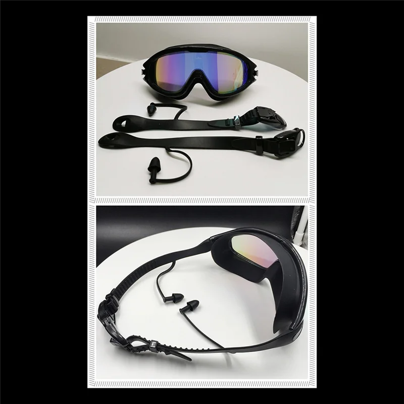 Swim Goggles Anti-Fog UV Protection No Leaking Wide View Pool Goggles for Adult Men Women Youth Teen over 15 Black