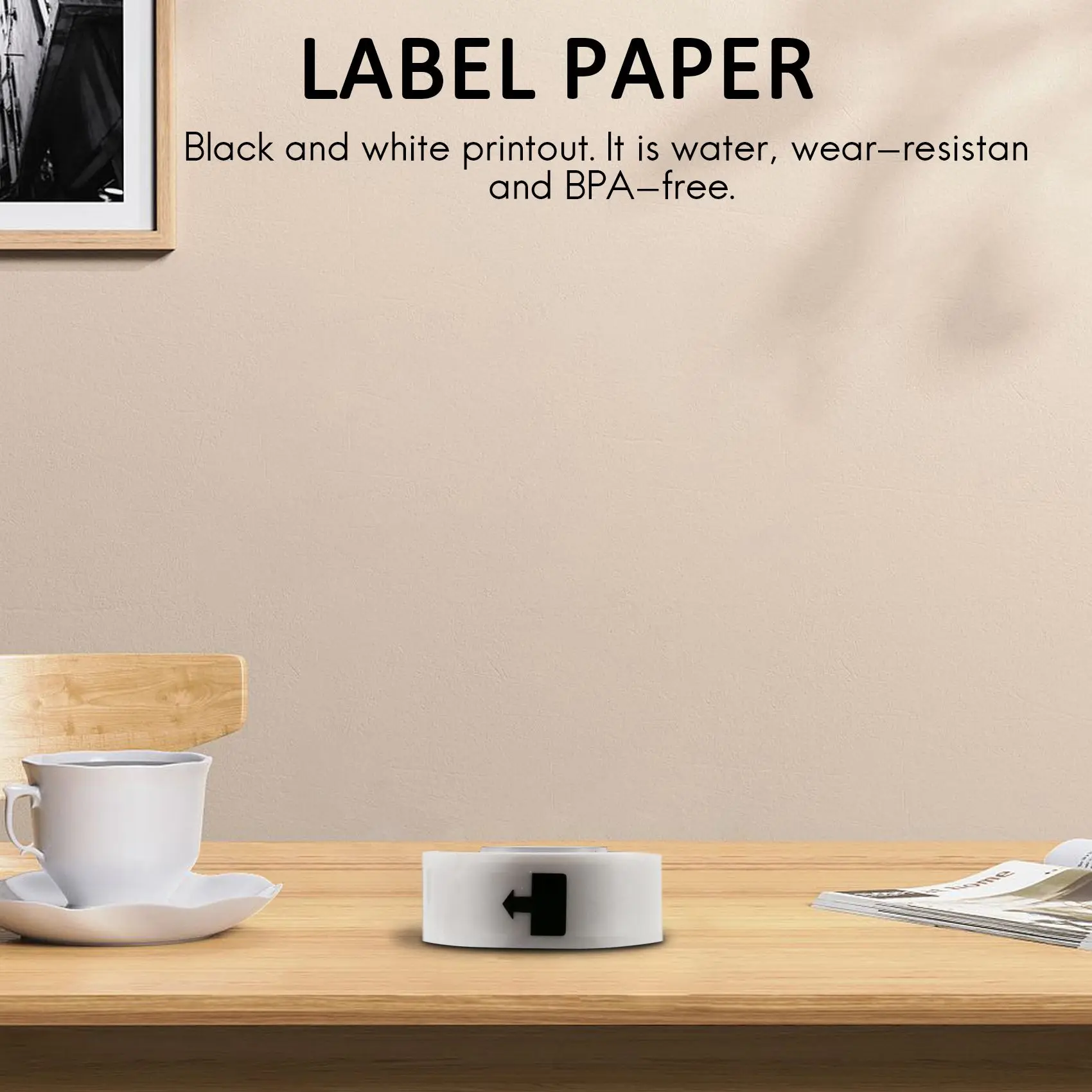 A95Q-مناسبة لطابعة الملصقات D30 ورق ملصقات أبيض ذاتي اللصق (12 مم × 30 مم) ملصق/لفة، 3 لفات