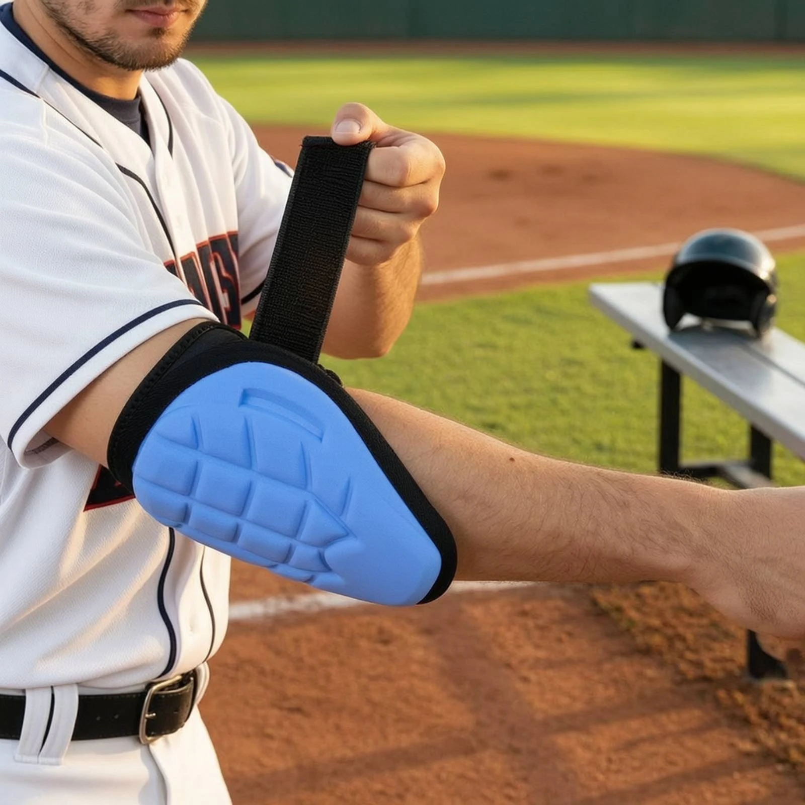 Baseball Elbow Guard Molded Softball Elbow Guard Pad Safety Adjustable for Batter, Batting Practice