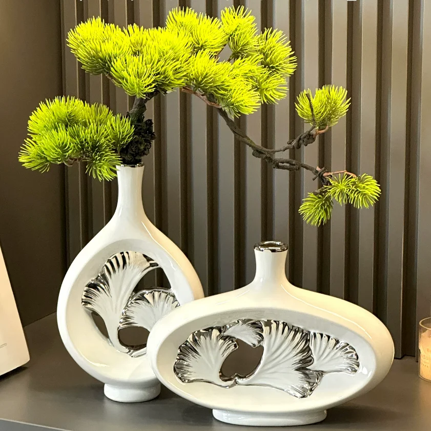 ceramic high-end vase Pottery Vase personalized living room foyer decoration creative home decoration Crafts ornament sculpture