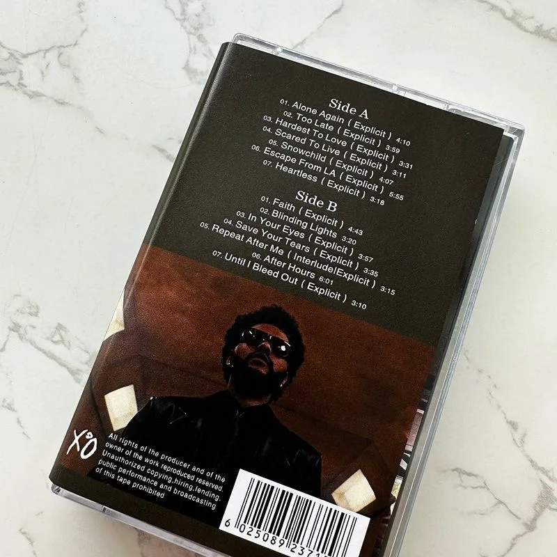 New The Weeknd Music Tape Starboy After Hours Album Cassettes Cosplay Soundtracks Box Car Walkman Recorder Tape Party Music Gift