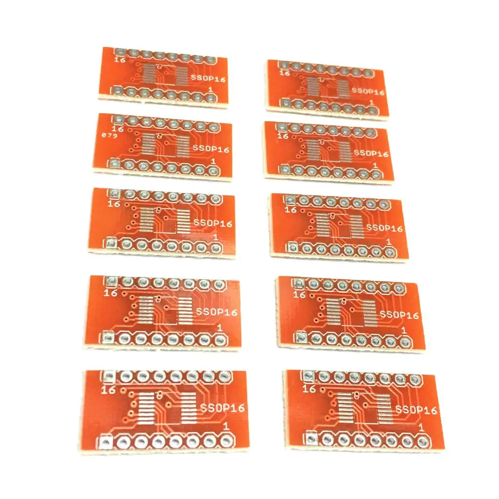 10 Adapter Plate/16 to DIP Board PCB Pin Board Pitch 0.65mm/1.27mm