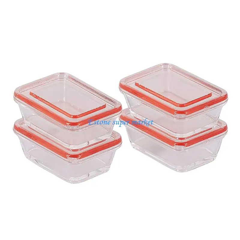 090B Clear Plastic For Dollhouses Miniatures Compact Size Protects Against Dust Damage