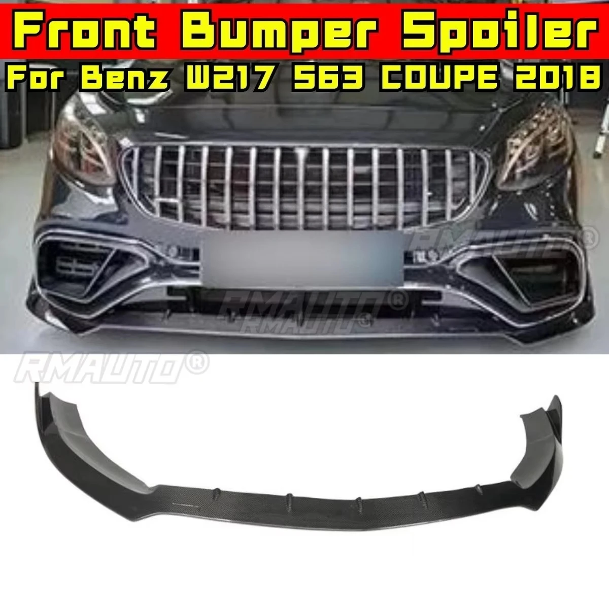 

Real Carbon Fiber Car Front Bumper Lip Diffuser Modification Part for Mercedes Benz S-Class COUPE W217 S63 BR 2018 Car Accessor