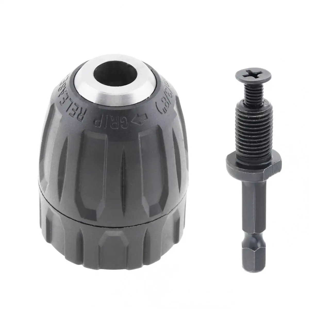 0.8-10mm Keyless Drill Chuck 1/4-Inch Hex Shank Drill Chuck Adapter Quick Connect Impact Driver Conversion Tool