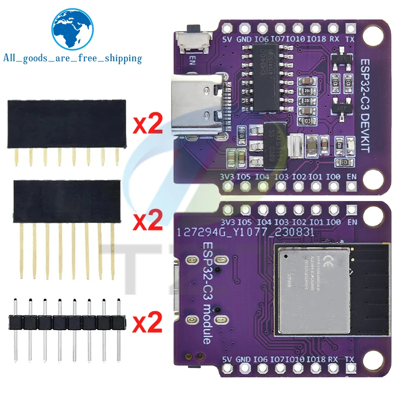 

TZT Wemos D1 Mini ESP8266 ESP32 ESP32-C3 ESP32-C3-MINI-1-N4 Serial WIFI+Bluetooth CH340G ESP8684 Development Board For Arduino