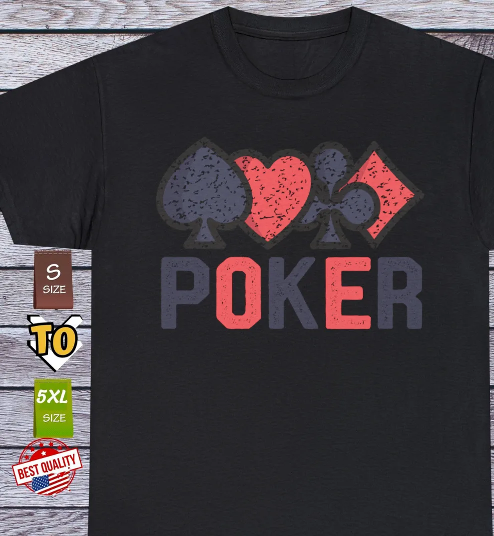 

Las Vegas Gambler Poker T Shirt, Vintage Old School Casino Clothing Tee