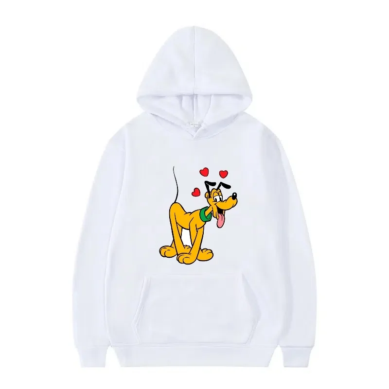 ديزني الكرتون الرسوم المتحركة البلوز للرجال والنساء فضفاضة بأكمام طويلة بلوتو الرياضة الصوف قناع السترة البلوز الشتاء #1