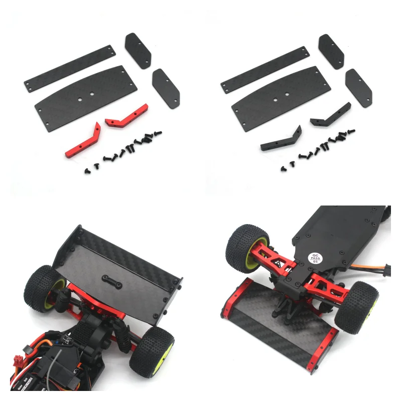 Wltoys 244016 Metal Accessory Losi Micro-b 2WD RC 1/24 Remote Control Car Carbon Fiber Rear Wing Component