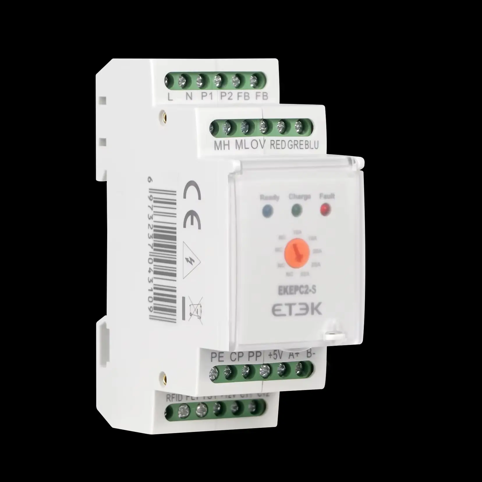 Kontroler stacji ładowania ETEK EKEPC2 EV, gniazdo kablowe, 32A AC 240V z protokołem elektronicznym RCMU LCD DLB CT — 2