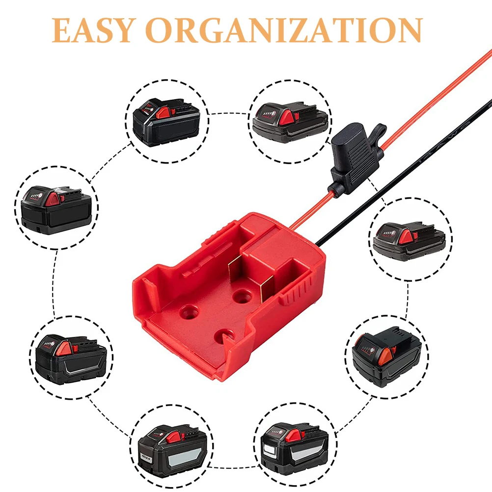 

Adapter Power Connector for RC Truck Electrical Tools Plastic Fuses Design Screw Holes Fixing Easy