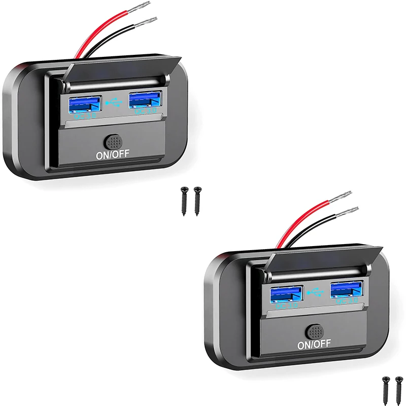 

1/2 шт. быстрое двойное USB-зарядное устройство для кемпера, каравана, дома на колесах, адаптер для розетки для VW T5 T6, запчасти и аксессуары для автофургонов